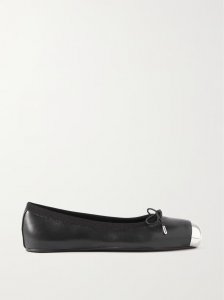 Punk embellished leather ballet flats Punk embellished leather ballet flats