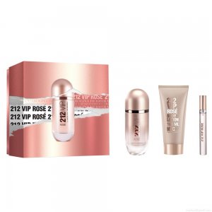 Kit Perfume Carolina Herrera 212 Vip Rosé Feminino Eau de Parfum 80 ml + Hidratante Corporal 100 ml + Miniatura Kit Perfume Carolina Herrera 212 Vip Rosé Feminino Eau de Parfum 80 ml + Hidratante Corporal 100 ml + Miniatura