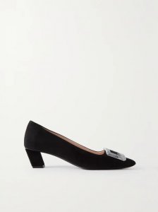 Belle Vivier embellished suede pumps Belle Vivier embellished suede pumps