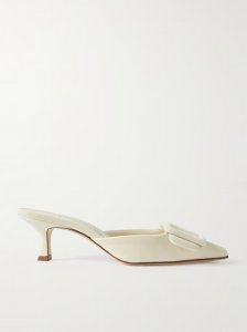 Maysale 50 buckled velvet mules Maysale 50 buckled velvet mules