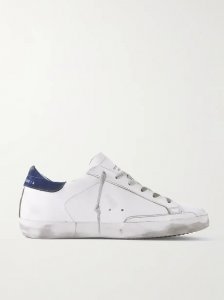 Superstar distressed leather and suede sneakers Superstar distressed leather and suede sneakers
