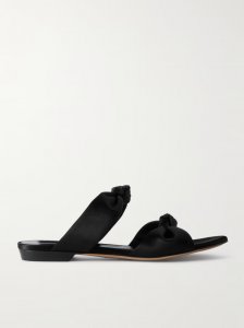 Knot Flat satin sandals Knot Flat satin sandals