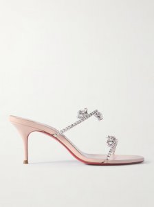 Just Queen 70 crystal-embellished PVC mules Just Queen 70 crystal-embellished PVC mules