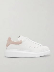 Suede-trimmed leather exaggerated-sole sneakers Suede-trimmed leather exaggerated-sole sneakers