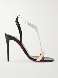 Athina 100 patent, metallic and smooth leather sandals Athina 100 patent, metallic and smooth leather sandals