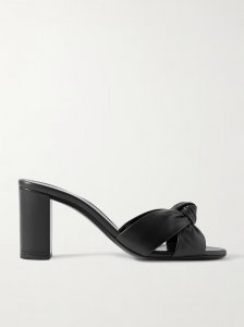 Bianca knotted leather mules Bianca knotted leather mules