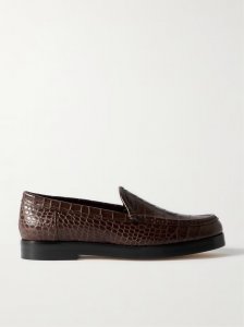 Dinelio croc-effect leather loafers Dinelio croc-effect leather loafers