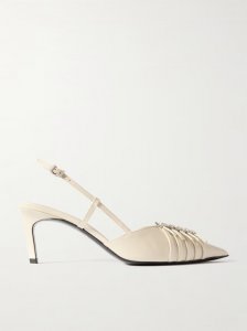 Seraphine buckled leather slingback pumps Seraphine buckled leather slingback pumps
