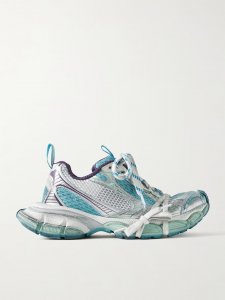3XL leather-trimmed mesh and rubber sneakers 3XL leather-trimmed mesh and rubber sneakers