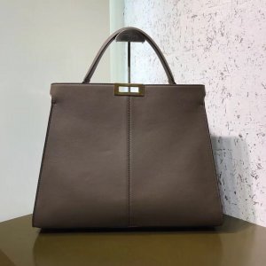 Fendi Peekaboo X-Lite Soft Calf Satchel Bag with FF Interior Fendi Peekaboo X-Lite Soft Calf Satchel Bag with FF Interior