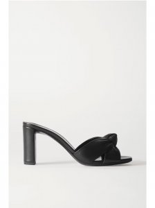 Bianca knotted leather mules Bianca knotted leather mules