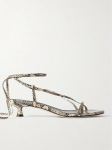 Paige snake-effect leather sandals Paige snake-effect leather sandals