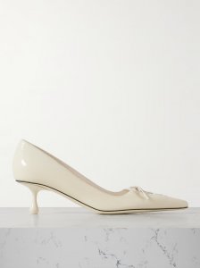 Scarlett 50 lace-up patent-leather pointed-toe pumps Scarlett 50 lace-up patent-leather pointed-toe pumps