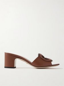 Cutout leather mules Cutout leather mules