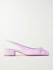 Mamaflirt 30 bow-embellished leather slingback pumps Mamaflirt 30 bow-embellished leather slingback pumps