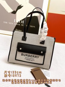 BURBERRY HANDBAG Black with gray and white accents BURBERRY HANDBAG Black with gray and white accents