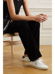 Court Classic logo-embroidered leather sneakers Court Classic logo-embroidered leather sneakers