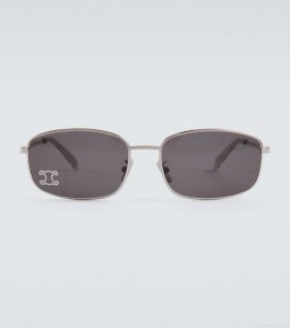 Celine EyewearTriomphe Rhinestone 02 rectangular sunglasses Celine EyewearTriomphe Rhinestone 02 rectangular sunglasses