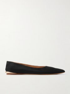 Fleur embellished canvas ballet flats Fleur embellished canvas ballet flats