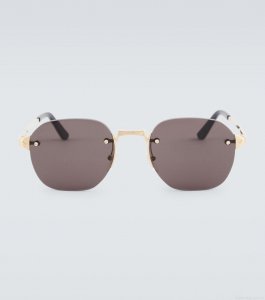 Cartier Eyewear CollectionSantos de Cartier round sunglasses Cartier Eyewear CollectionSantos de Cartier round sunglasses
