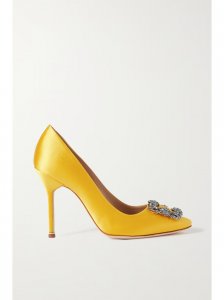 Hangisi 105 embellished satin pumps Hangisi 105 embellished satin pumps