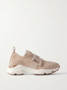 Kate rubber-trimmed mesh and stretch-knit slip-on sneakers Kate rubber-trimmed mesh and stretch-knit slip-on sneakers