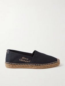 Logo-embroidered canvas espadrilles Logo-embroidered canvas espadrilles