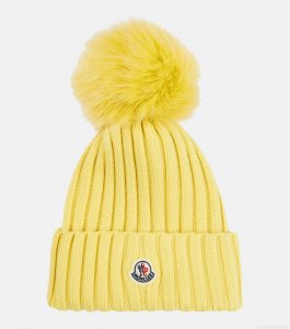 MonclerLogo virgin wool beanie MonclerLogo virgin wool beanie