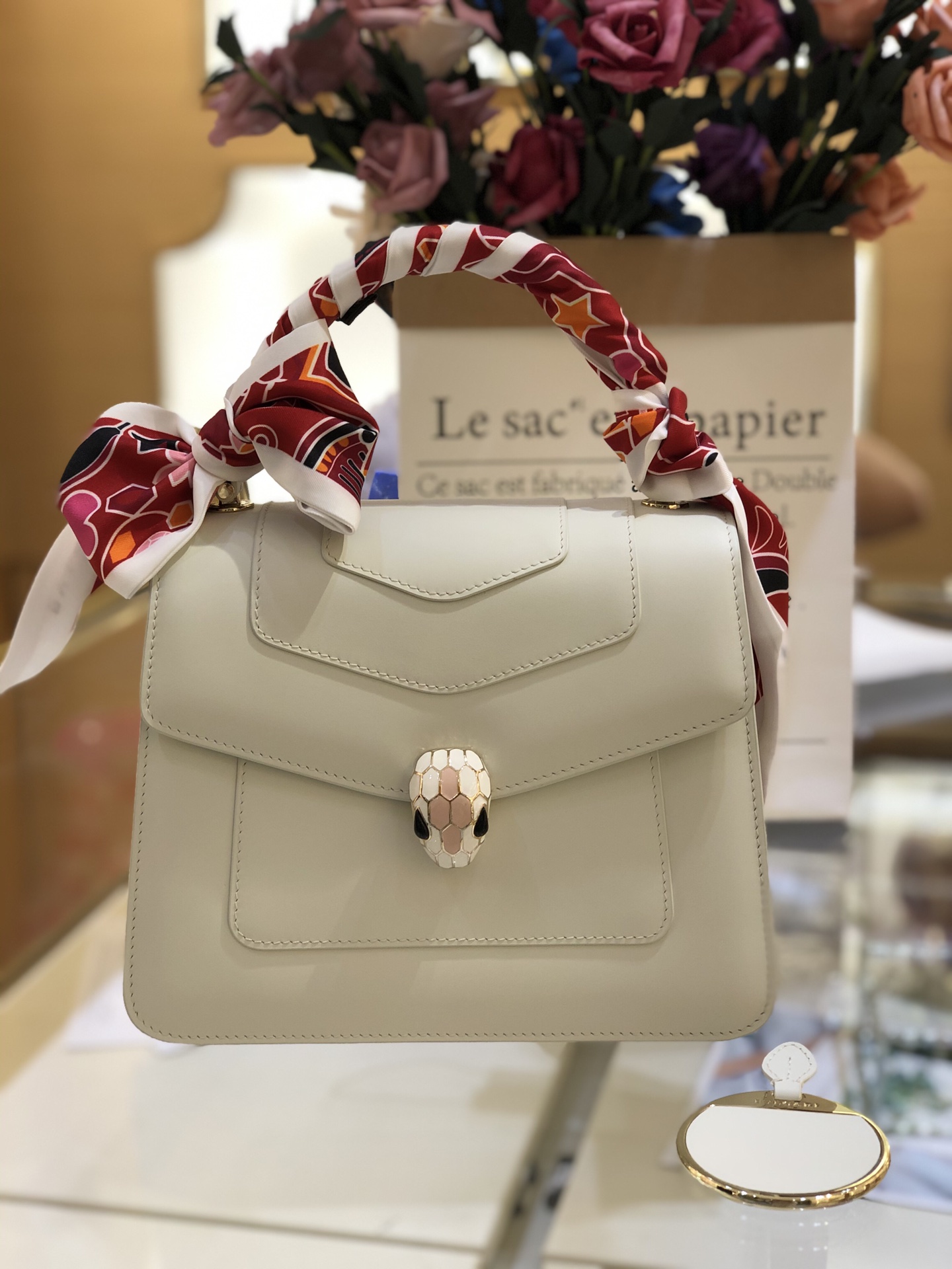 BULGARI HANDBAG – Off-White BULGARI HANDBAG – Off-White