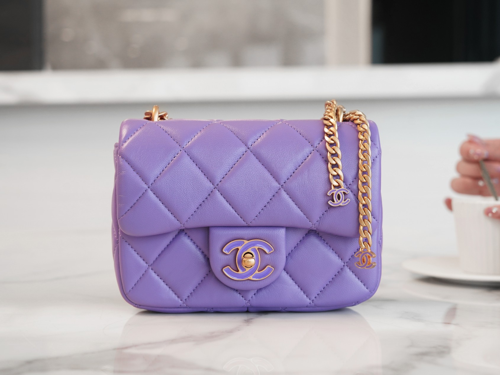 Chanel HANDBAG purple Chanel HANDBAG purple