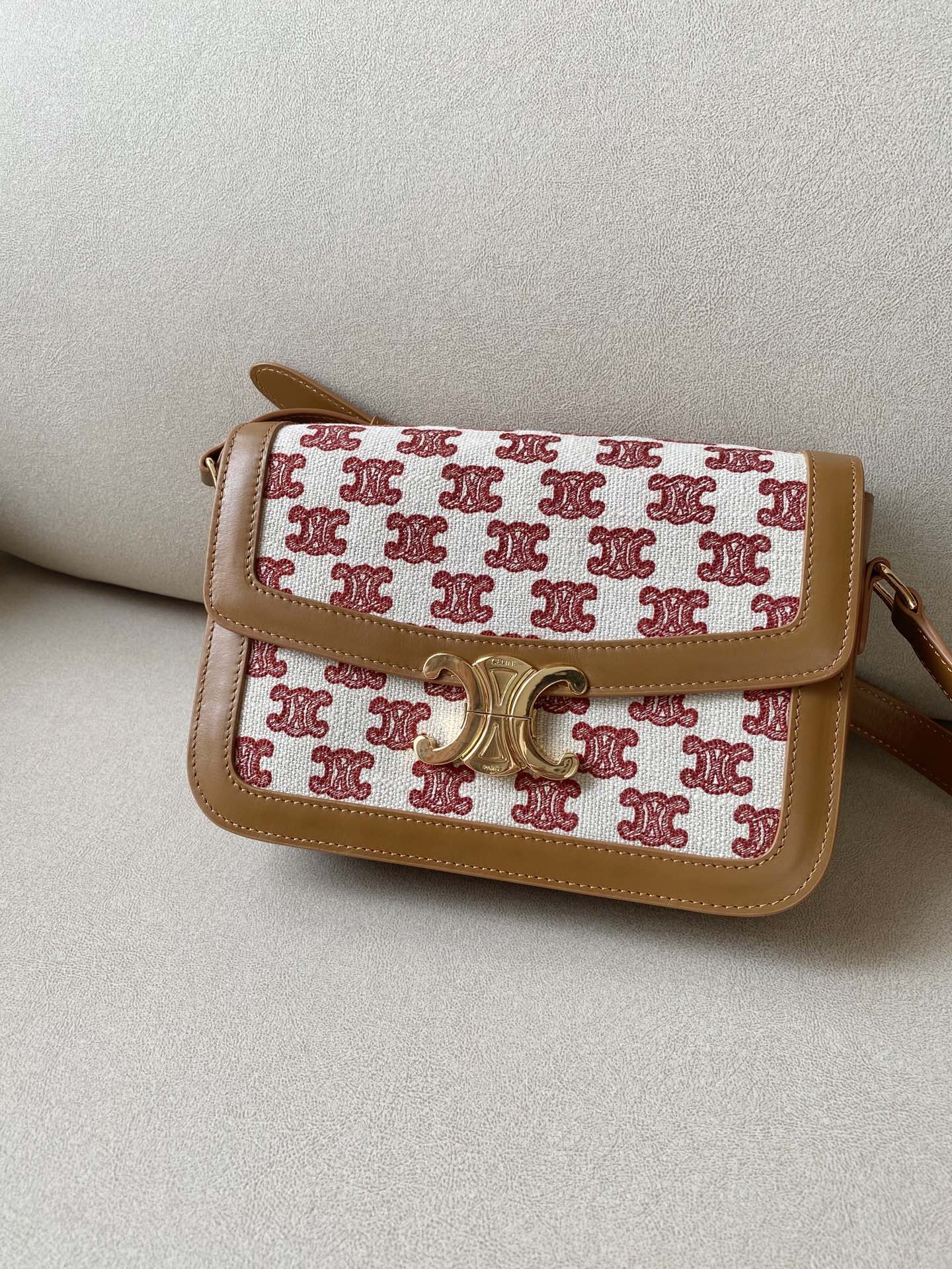 CELINE CROSSBODY BAG red monogram CELINE CROSSBODY BAG red monogram