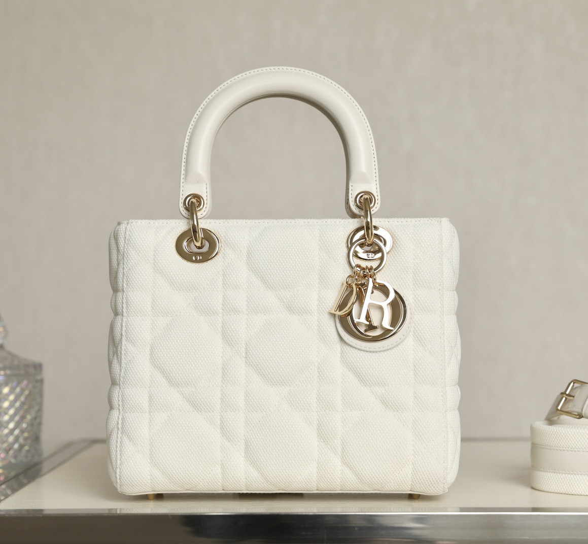 Dior White Lady D-Lite Medium Satchel Dior White Lady D-Lite Medium Satchel