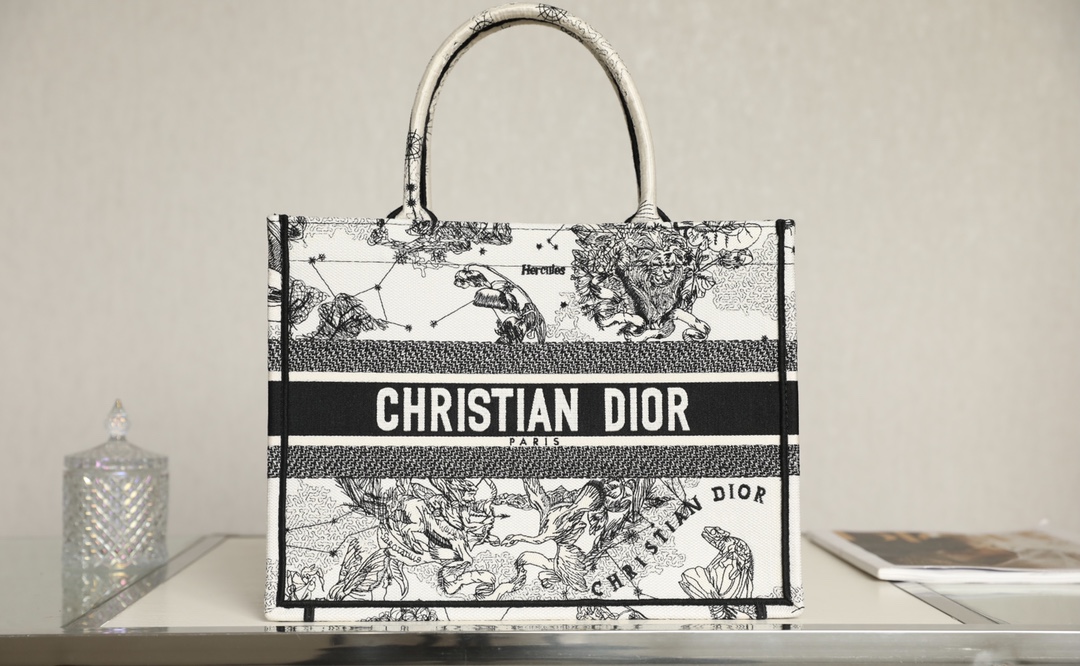 CHRISTIAN DIOR EMBROIDERED VELVET CANNAGE BOOK TOTE CHRISTIAN DIOR EMBROIDERED VELVET CANNAGE BOOK TOTE