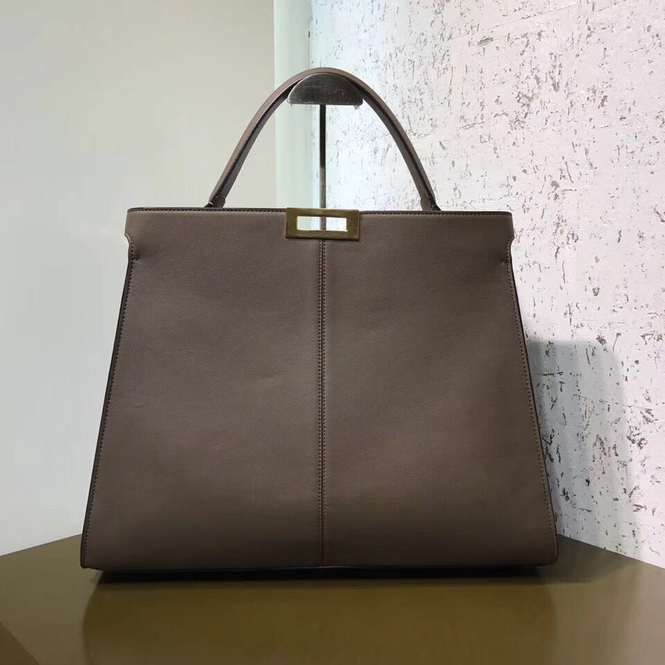 Fendi Peekaboo X-Lite Soft Calf Satchel Bag with FF Interior Fendi Peekaboo X-Lite Soft Calf Satchel Bag with FF Interior