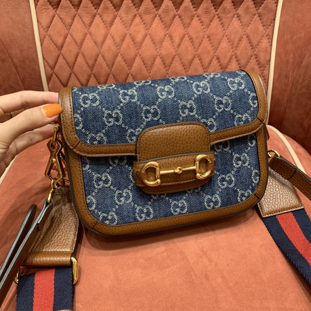 GUCCI BROWN ‘1955 HORSEBIT MINI’ SHOULDER BAG GUCCI BROWN ‘1955 HORSEBIT MINI’ SHOULDER BAG