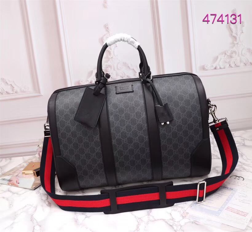 Gucci GG Supreme Medium Black Carry-on Duffle Gucci GG Supreme Medium Black Carry-on Duffle