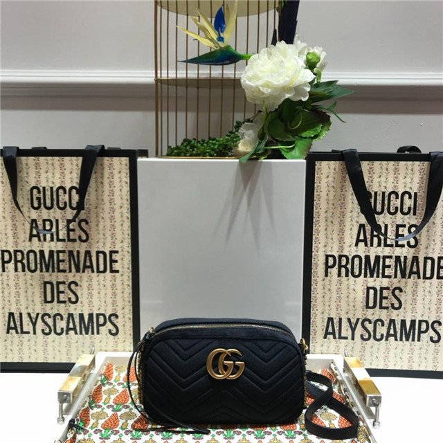 Gucci GG Marmont Matelasse Medium Shoulder Velvet Bag (Varied Colors) Gucci GG Marmont Matelasse Medium Shoulder Velvet Bag (Varied Colors)