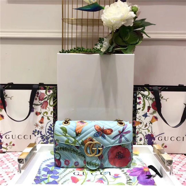Gucci Unskilled Worker GG Marmont Shoulder Bag Jeanie’s Garden Leather Gucci Unskilled Worker GG Marmont Shoulder Bag Jeanie’s Garden Leather