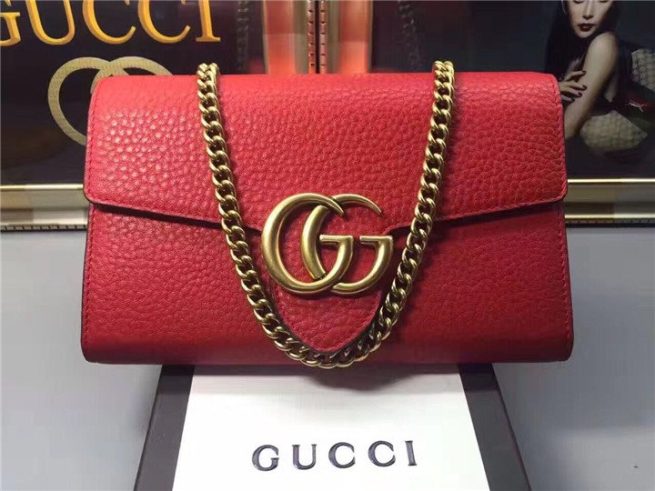 Gucci GG Marmont Leather Mini Chain Bag (2 Colors) Gucci GG Marmont Leather Mini Chain Bag (2 Colors)