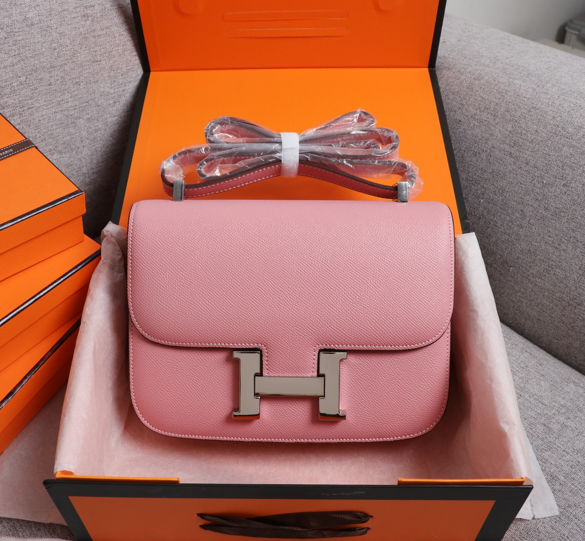HERMES handbag pink HERMES handbag pink