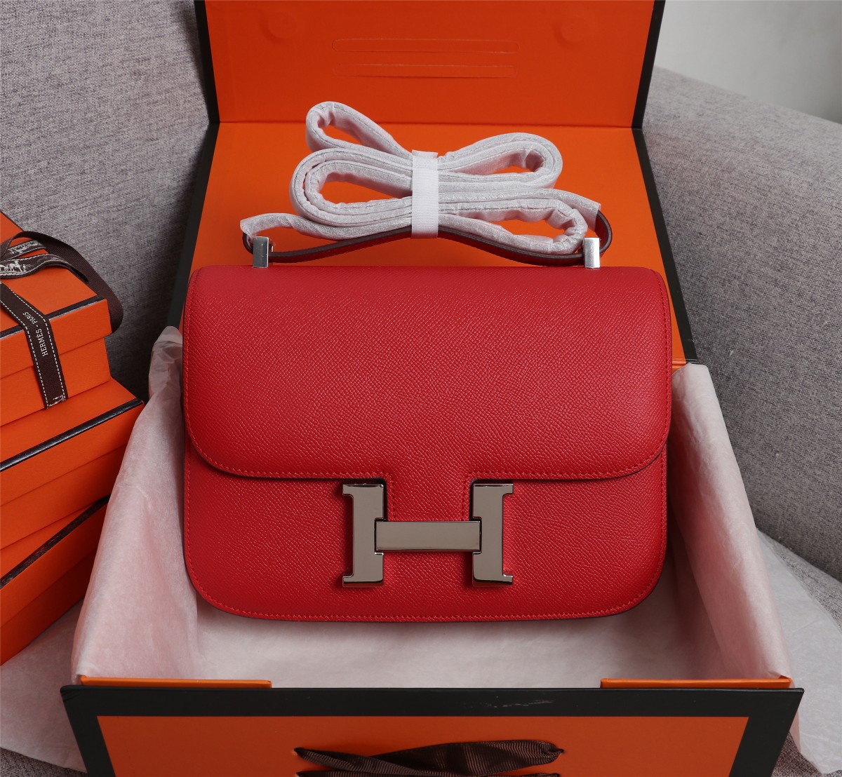 HERMES HANDBAG red HERMES HANDBAG red
