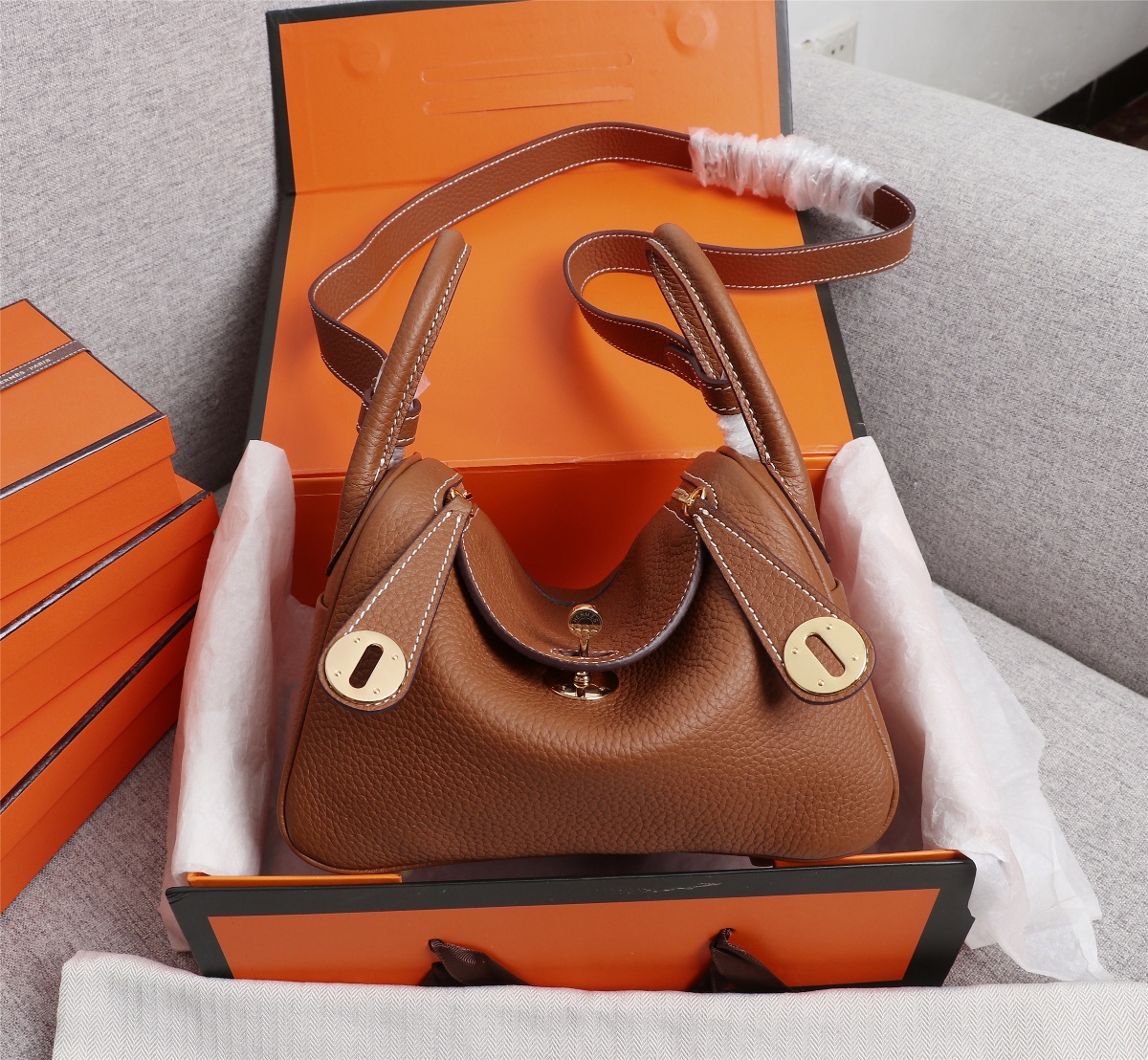 HERMES HANDBAG brown HERMES HANDBAG brown