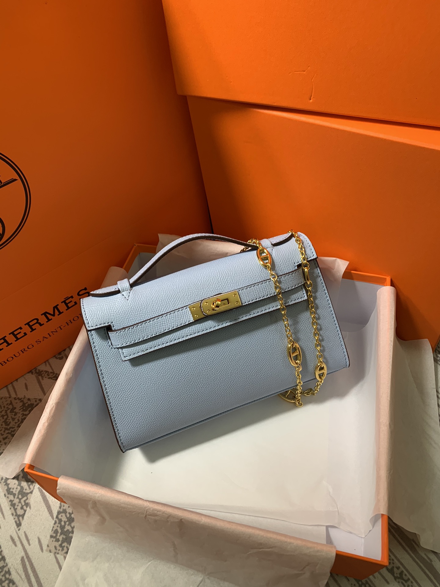 HERMES CROSSBODY BAG Blue HERMES CROSSBODY BAG Blue