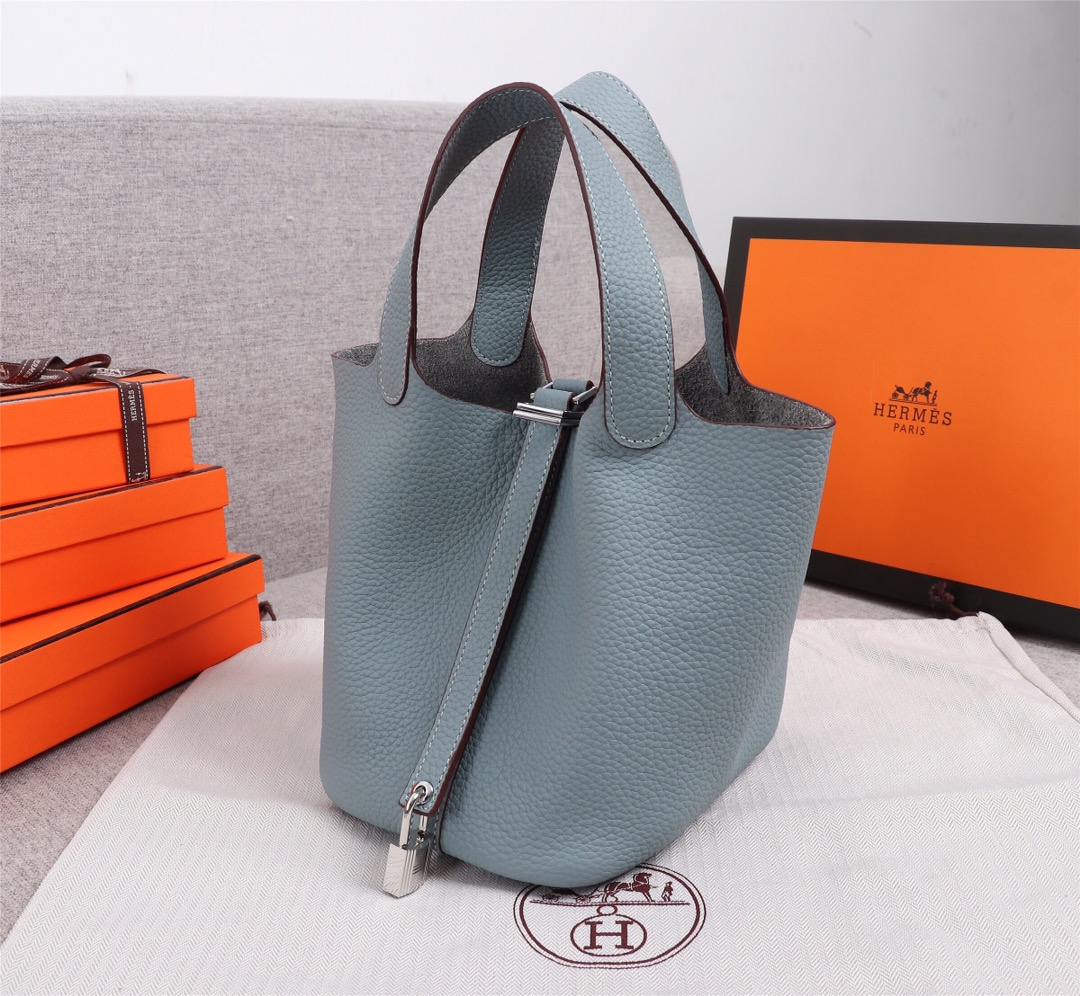 HERMES HANDBAG PICOTIN DARK blue HERMES HANDBAG PICOTIN DARK blue