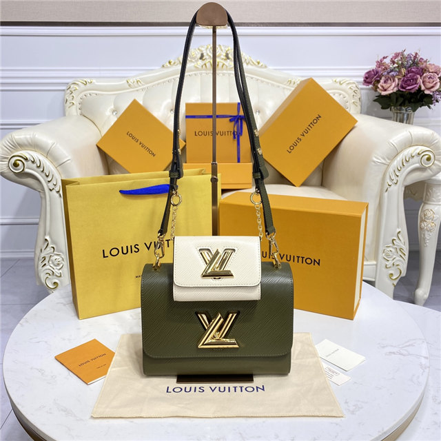 Louis Vuitton Twist MM Kaki / Quartz White Louis Vuitton Twist MM Kaki / Quartz White