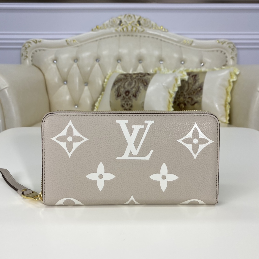 Louis Vuitton Zippy Wallet Empreinte Dove/Cream Louis Vuitton Zippy Wallet Empreinte Dove/Cream