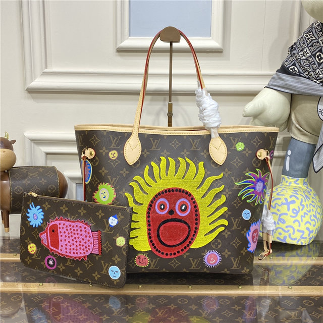 Louis Vuitton x YK Neverfull MM M46447 Faces Louis Vuitton x YK Neverfull MM M46447 Faces