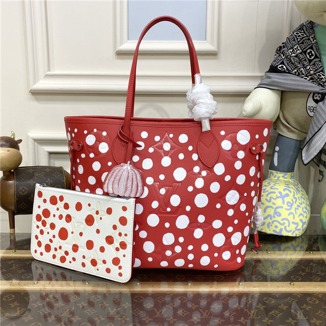 Louis Vuitton x YK Neverfull MM M46422 Red / White Louis Vuitton x YK Neverfull MM M46422 Red / White