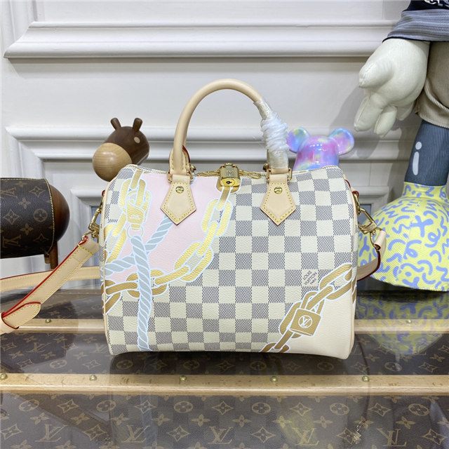 Louis Vuitton Speedy Bandouliere 25 Damier Azur Nautical N40473 Louis Vuitton Speedy Bandouliere 25 Damier Azur Nautical N40473