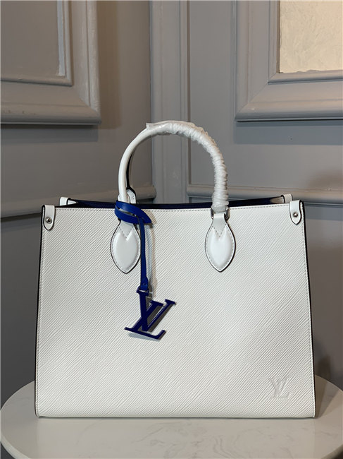 Louis Vuitton Onthego MM Epi Leather White Louis Vuitton Onthego MM Epi Leather White
